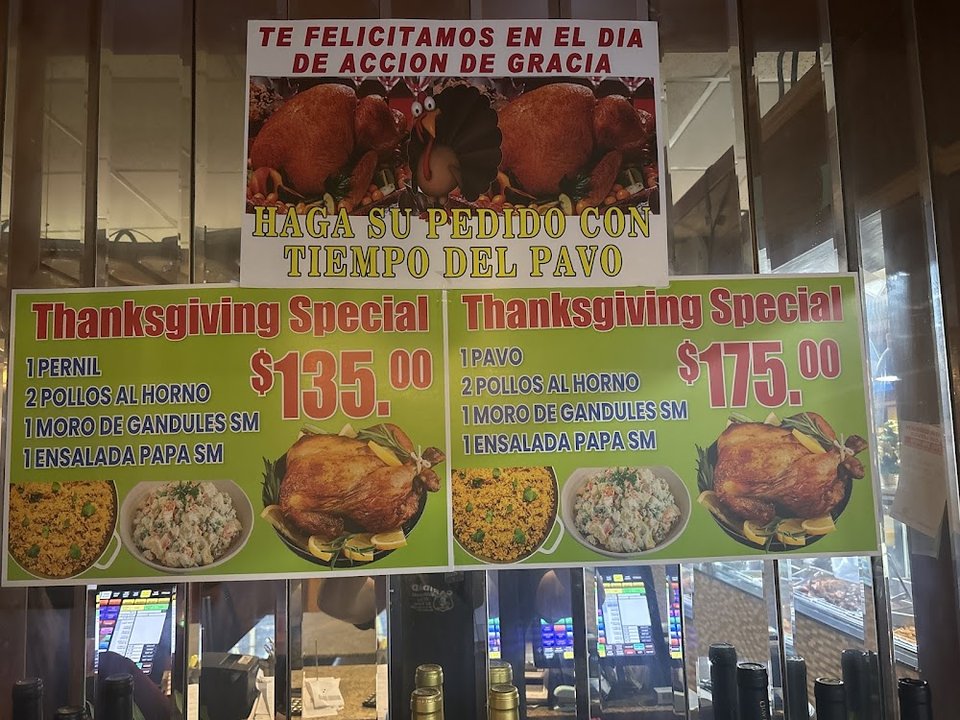 Menu page showing cold beverages and restaurant offerings.